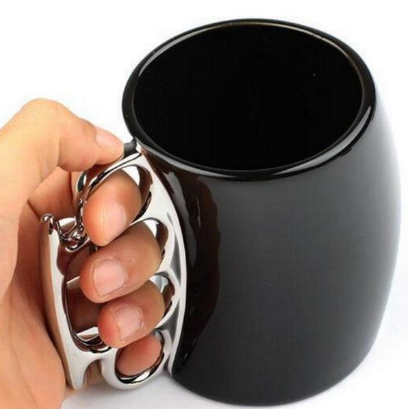 Porcelain Coffee Mug With Brass