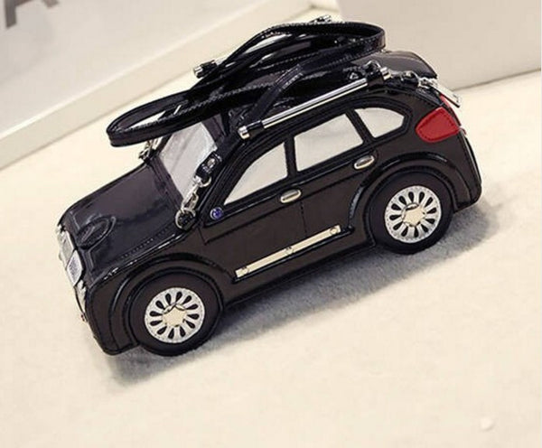 Leather Beetle Car Shape Handbag