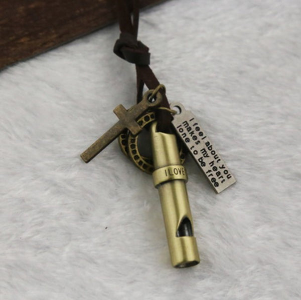 Leather Long Chain Necklaces