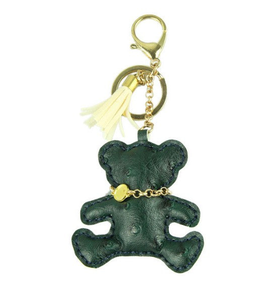 Leather Bear Key Ring Holder