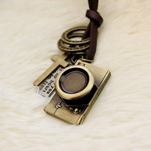 Leather Long Chain Necklaces