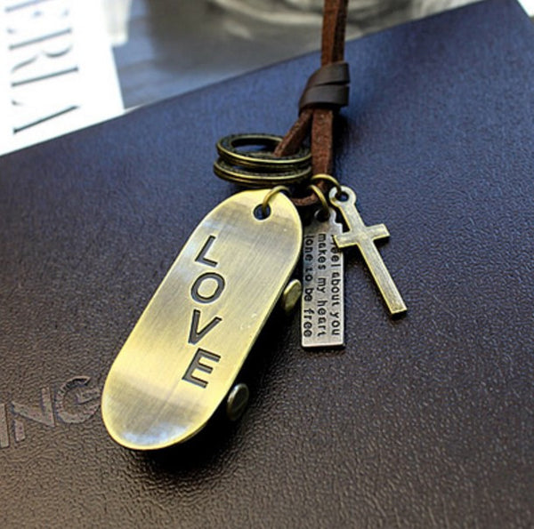 Leather Long Chain Necklaces