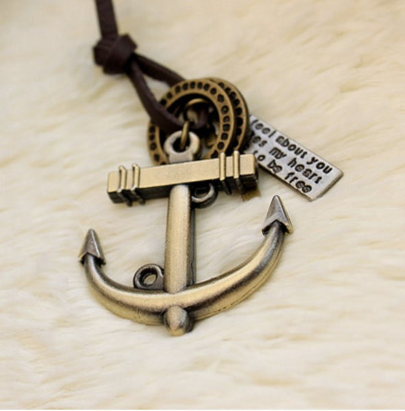 Leather Long Chain Necklaces